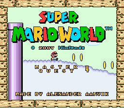 Super Mario World Master Quest 4 Title Screen
